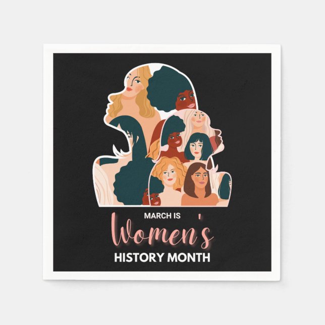 Frauenhistorikmonat Serviette (Vorderseite)