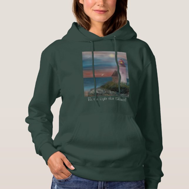 Frauenhorodie "Sei das Licht, das leuchtet" Hoodie (Vorderseite)