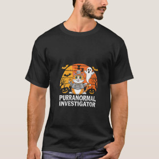 Frauenjagdforscherin Katze Geist Purrano T-Shirt