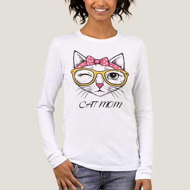 Frauenkatze Tri-Blend Shirt (Vorderseite)