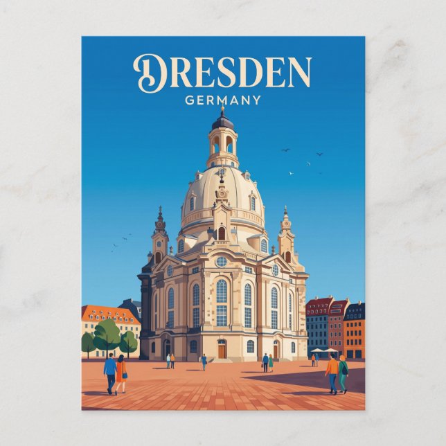 Frauenkirche Deutschland Postkarte (Vorderseite)