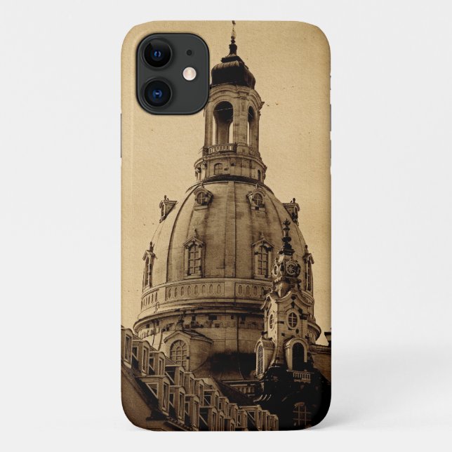 Frauenkirche Dresden - Vintage Case-Mate iPhone Hülle (Rückseite)