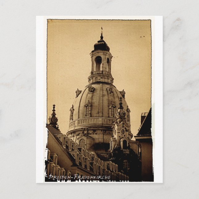 Frauenkirche Dresden - Vintage Postkarte (Vorderseite)