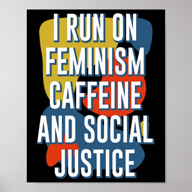 Frauenkoffein und Femini der sozialen Gerechtigkei Poster (Vorne)