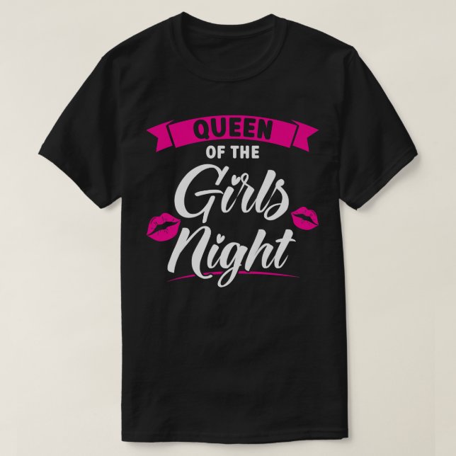 Frauenkönigin der Mädchennacht Party Damen Braut T-Shirt (Design vorne)