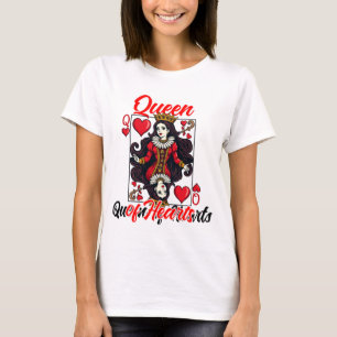 Frauenkönigin im Herzen Kartenspielen T - Shirt