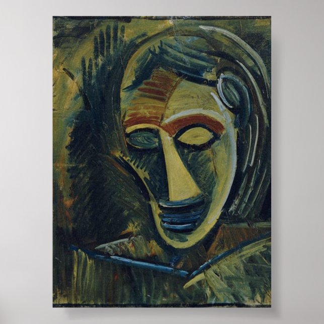 Frauenkopf von Pablo Picasso (1908) Poster (Vorne)