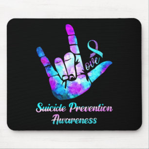 Frauenliebe Handzeichen Suizidpräventionsbewusstse Mousepad