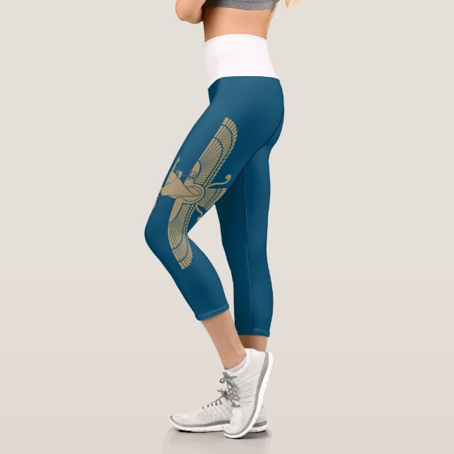 FrauenLifeFreedom Gold Capri Leggings (Links)
