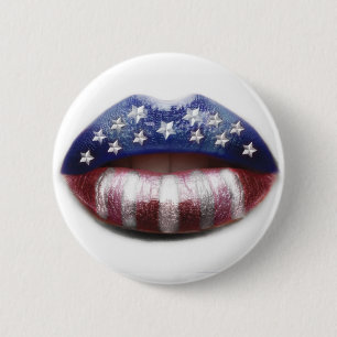 Frauenlippen Wahl-Abstimmungs-Präsidenten-America Button