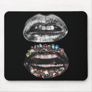 Frauenlips drucken Grafik Y2k 2000er Vintager Somm Mousepad
