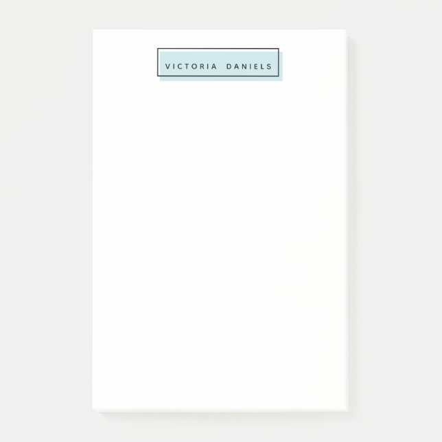 Frauenlogo | Blau | PERSONALISIERT BERUFLICH Post-it Klebezettel (Vorderseite)