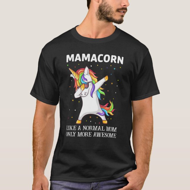 Frauenlustige Mamacorn Einhorn Kostümmutter Mama T-Shirt (Vorderseite)