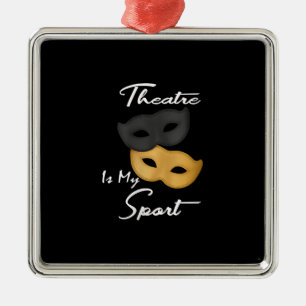 Frauenlustige Schauspielerin Theater Masken Gesche Ornament Aus Metall