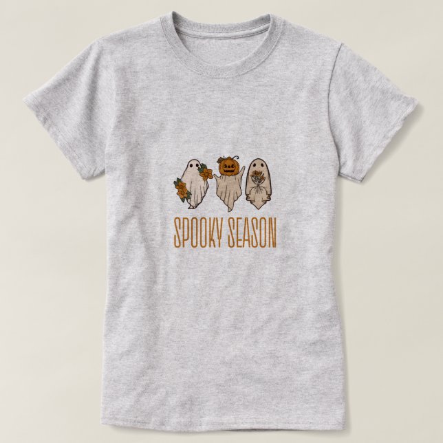 FrauenmagieJahreszeit-Geist-Shirt - Halloween-Robe T-Shirt (Design vorne)