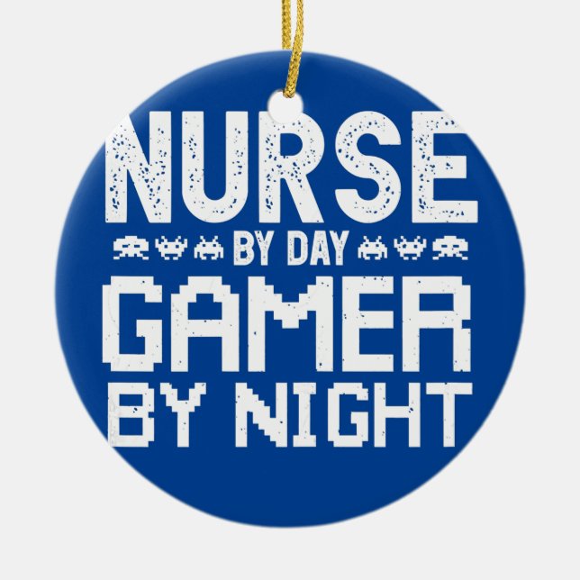 Frauennacht bei Day Gamer by Night Keramik Ornament (Vorne)