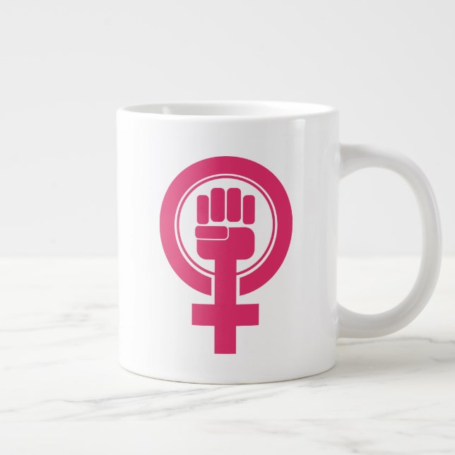 Frauennester-Resist-Symbol Jumbo-Tasse (Rechts)