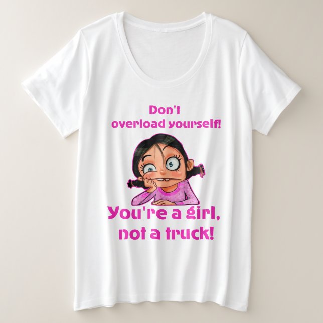Frauenoberseite Große Größe T-Shirt (Design vorne)