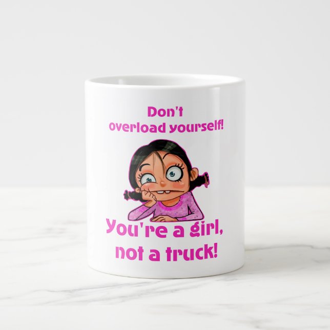 Frauenoberseite Jumbo-Tasse (Vorderseite)