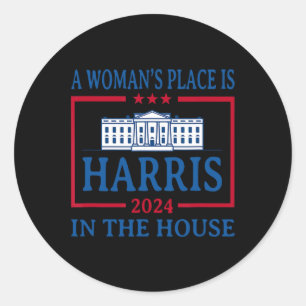 Frauenplatz im Weißen Haus Kamala Harris Runder Aufkleber