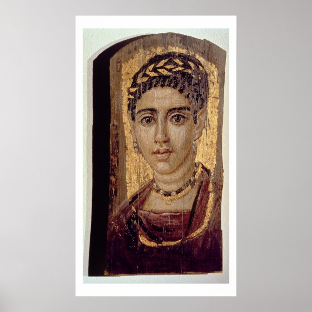 Frauenportrait, aus Fayum, Romano-Egyp Poster (Vorne)