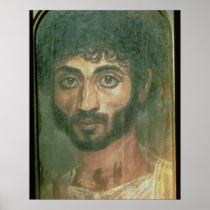 Frauenportrait eines Mannes, aus Fayum, Romano-Ägy Poster