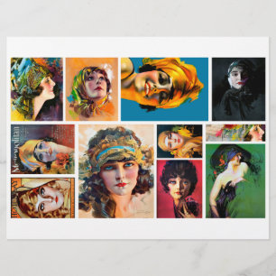 Frauenportrait-Fussy-Schnitte der 1920er Jahre