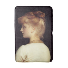 Frauenportrait von hinten (von Frederic Leighton) Badematte