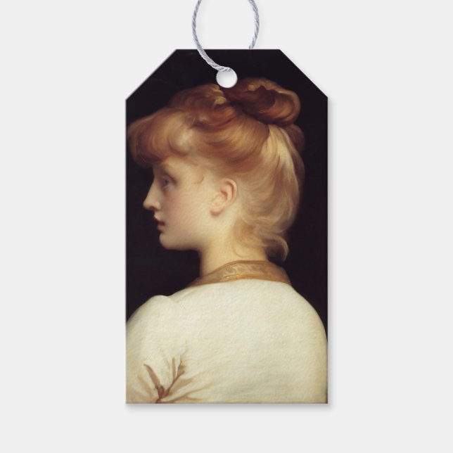 Frauenportrait von hinten (von Frederic Leighton) Geschenkanhänger (Vorderseite)