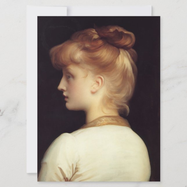 Frauenportrait von hinten (von Frederic Leighton) Karte (Vorderseite)