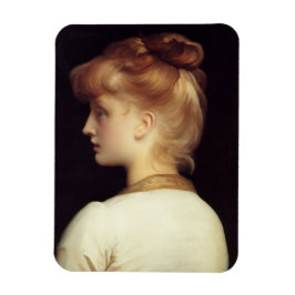 Frauenportrait von hinten (von Frederic Leighton) Magnet