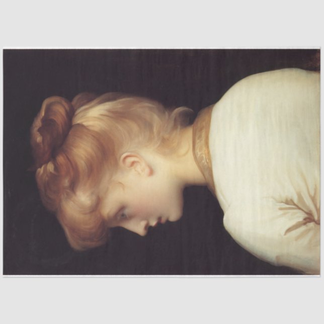 Frauenportrait von hinten (von Frederic Leighton) Seidenpapier (Vorderseite)