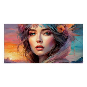 Frauenporträt Poster