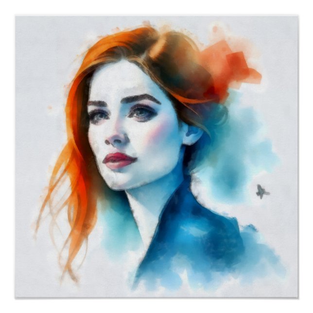 Frauenporträt Poster (Vorderseite)