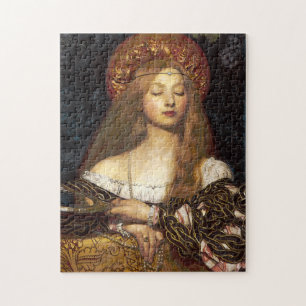 Frauenporträt Präraffaelitische Feinmalerei Puzzle