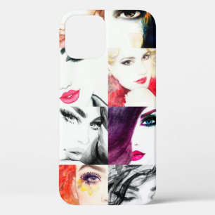 Frauenporträtmuster Case-Mate iPhone Hülle