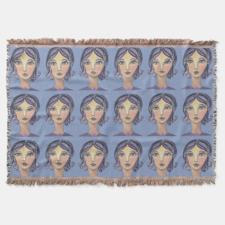 Frauenpower-Gesicht-Fliesblanket Decke