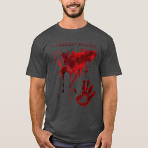 Frauenproblem Gelöst Blutig Blut Befleckt Horror T-Shirt
