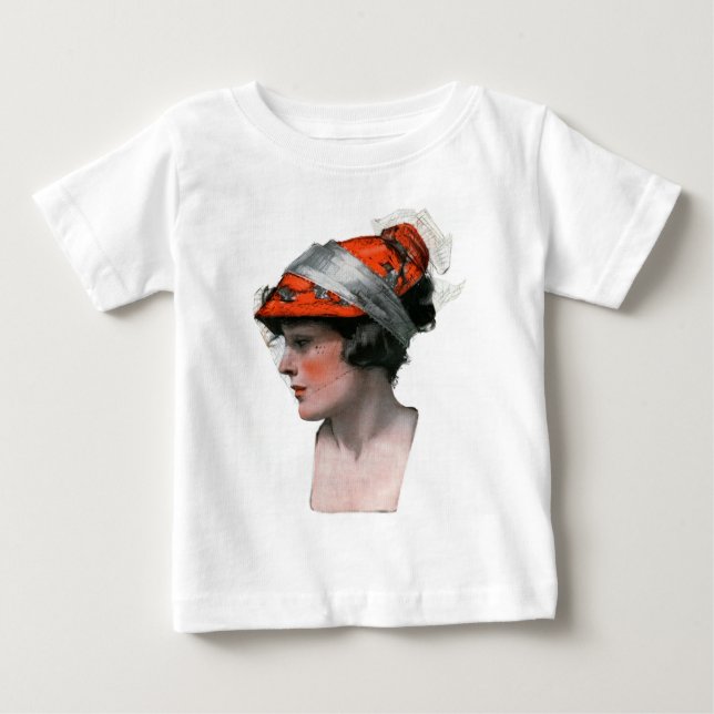 Frauenprofil Baby T-shirt (Vorderseite)