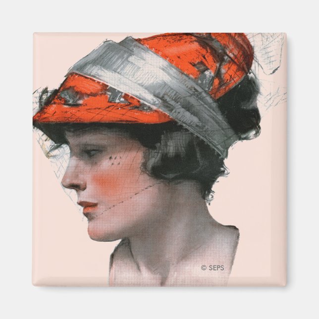 Frauenprofil Magnet (Vorne)