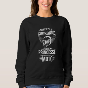 Frauenrad-Girl-Motarde-Motorrad-Helme Sweatshirt