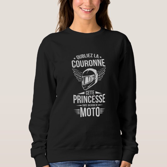 Frauenrad-Girl-Motarde-Motorrad-Helme Sweatshirt (Vorderseite)