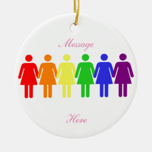 Frauenrechte 2017 LGBTQIA Keramik Ornament
