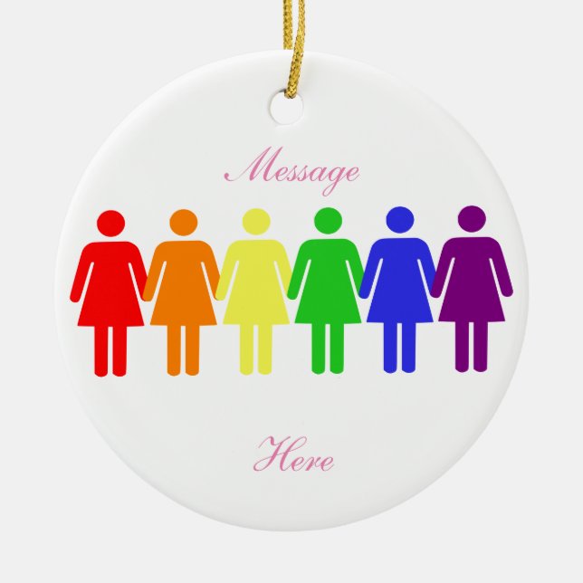 Frauenrechte 2017 LGBTQIA Keramik Ornament (Vorne)