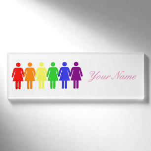 Frauenrechte 2017 LGBTQIA Namenschild