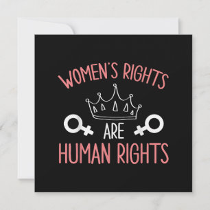 Frauenrechte Frauenrechte sind Menschenrechte Dankeskarte