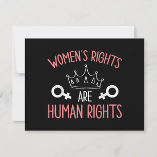 Frauenrechte Frauenrechte sind Menschenrechte Feiertagskarte