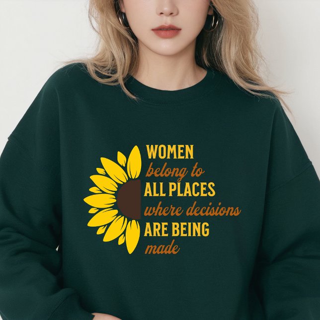 Frauenrechte Ginsburg Ruth Bader Sunflower Sweatshirt (Von Creator hochgeladen)