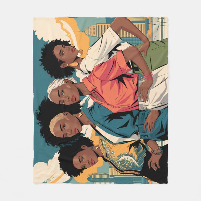 Frauenrechte in urbaner Mode Fleecedecke (Vorderseite)