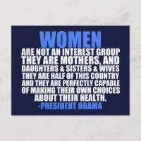 Frauenrechte pro Wahl Obama Zitat